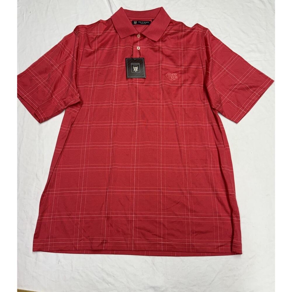 Oxford Golf Polo Shirt Gran Cypress Men’s M Performance Watermelon Short Sleeve